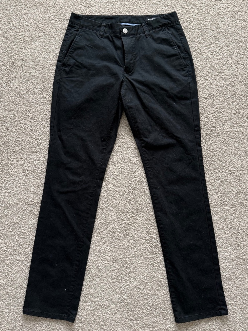 Bonobos Tailored Fit Black Chino Pants 33x34